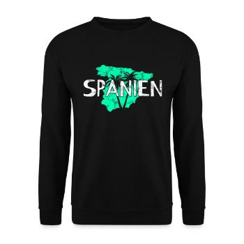 Spain - Unisex Sweatshirt - black - Front - Alina (178cm) & Michal (187cm)