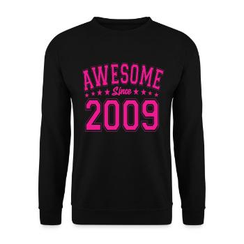 Génial depuis 2009 anniversaire 2009 millésime 2009 - Sweat-shirt Unisexe - noir - Devant - Alina (178cm) & Michal (187cm)