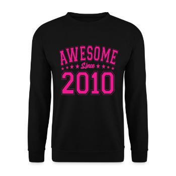 Génial depuis 2010 anniversaire 2010 millésime 2010 - Sweat-shirt Unisexe - noir - Devant - Alina (178cm) & Michal (187cm)