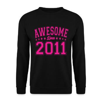 Awesome Since 2011 Birthday 2011 Vintage 2011 - Unisex Sweatshirt - black - Front - Alina (178cm) & Michal (187cm)