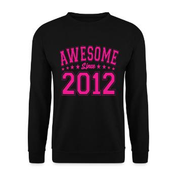 Awesome Since 2012 Birthday 2012 Vintage 2012 - Unisex Sweatshirt - black - Front - Alina (178cm) & Michal (187cm)