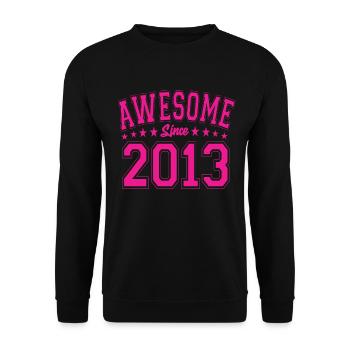Awesome Since 2013 Birthday 2013 Vintage 2013 - Unisex Sweatshirt - black - Front - Alina (178cm) & Michal (187cm)