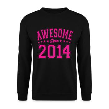 Génial depuis 2014 anniversaire 2014 millésime 2014 - Sweat-shirt Unisexe - noir - Devant - Alina (178cm) & Michal (187cm)