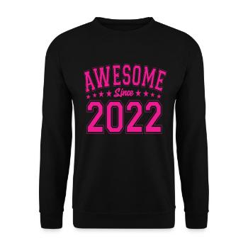 Génial depuis 2022 anniversaire 2022 millésime 2022 - Sweat-shirt Unisexe - noir - Devant - Alina (178cm) & Michal (187cm)