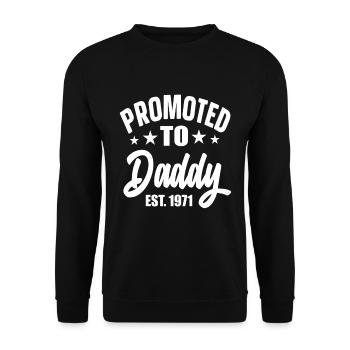 Promu à papa est 1971 - Sweat-shirt Unisexe - noir - Devant - Alina (178cm) & Michal (187cm)