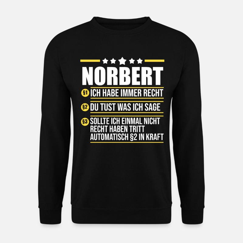 Norbert - Unisex Pullover - Schwarz