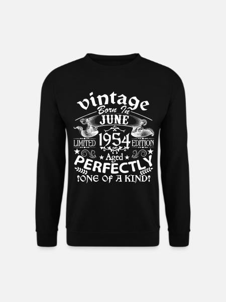 Juni 1954| Geburtstag 1954 Jahrgang Juni - Unisex Pullover - Schwarz