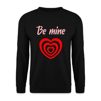 Herz Pixel Nerd Mine Liebe Valentinstag Liebe Geek - Unisex Pullover - Schwarz - Vorne - Alina (178cm) & Michal (187cm)