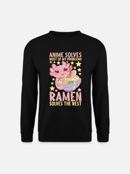 Anime Ramen Axolotl - Sweat-shirt Unisexe - noir