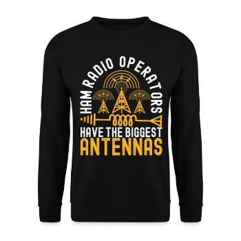 Ham Radio Ham Funker - Unisex Pullover - Schwarz - Vorne - Alina (178cm) & Michal (187cm)
