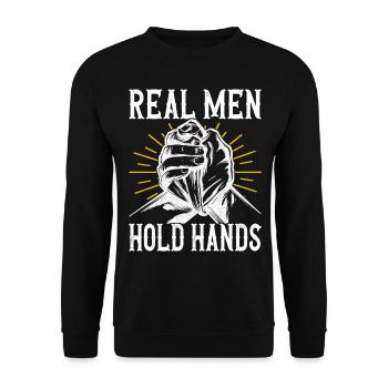 Arm wrestling arm wrestling - Unisex Sweatshirt - black - Front - Alina (178cm) & Michal (187cm)