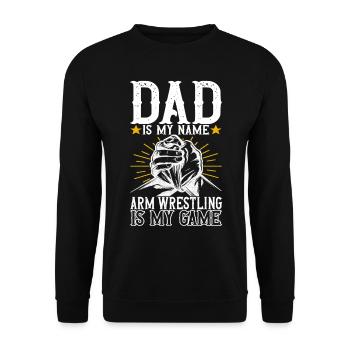 Arm wrestling arm wrestling - Unisex Sweatshirt - black - Front - Alina (178cm) & Michal (187cm)