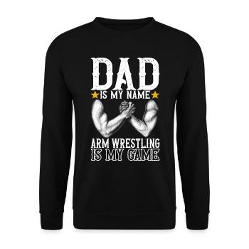 Arm wrestling arm wrestling - Unisex Sweatshirt - black - Front - Alina (178cm) & Michal (187cm)