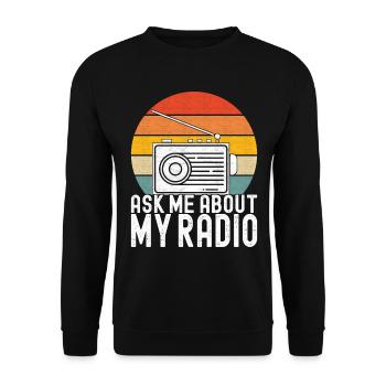 Ham Radio Ham Radio Operator - Unisex Sweatshirt - black - Front - Alina (178cm) & Michal (187cm)