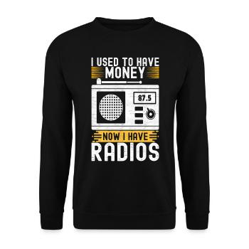 Ham Radio Ham Radio Operator - Unisex Sweatshirt - black - Front - Alina (178cm) & Michal (187cm)