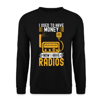 Ham Radio Ham Radio Operator - Unisex Sweatshirt - black - Front - Alina (178cm) & Michal (187cm)