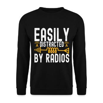 Ham Radio Ham Radio Operator - Unisex Sweatshirt - black - Front - Alina (178cm) & Michal (187cm)