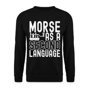 Ham Radio Ham Radio Operator - Unisex Sweatshirt - black - Front - Alina (178cm) & Michal (187cm)