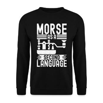 Ham Radio Ham Radio Operator - Unisex Sweatshirt - black - Front - Alina (178cm) & Michal (187cm)