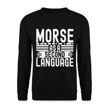 Ham Radio Ham Radio Operator - Unisex Sweatshirt - black - Front - Alina (178cm) & Michal (187cm)