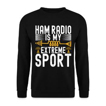 Ham Radio Ham Radio Operator - Unisex Sweatshirt - black - Front - Alina (178cm) & Michal (187cm)