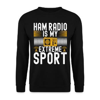 Ham Radio Ham Radio Operator - Unisex Sweatshirt - black - Front - Alina (178cm) & Michal (187cm)