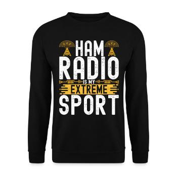 Ham Radio Ham Radio Operator - Unisex Sweatshirt - black - Front - Alina (178cm) & Michal (187cm)