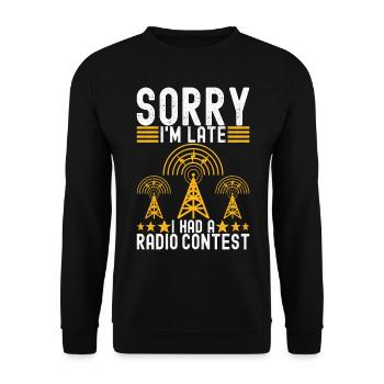 Ham Radio Ham Radio Operator - Unisex Sweatshirt - black - Front - Alina (178cm) & Michal (187cm)