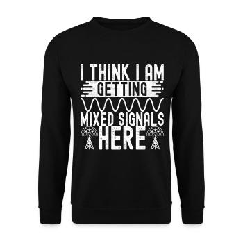 Ham Radio Ham Radio Operator - Unisex Sweatshirt - black - Front - Alina (178cm) & Michal (187cm)