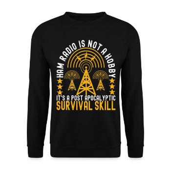 Ham Radio Ham Funker - Unisex Pullover - Schwarz - Vorne - Alina (178cm) & Michal (187cm)