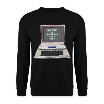 40th birthday vintage 1983 - Unisex Sweatshirt - black - Front - Alina (178cm) & Michal (187cm)