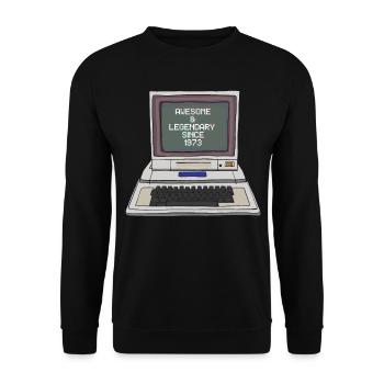 50th birthday Vintage 1973 - Unisex Sweatshirt - black - Front - Alina (178cm) & Michal (187cm)