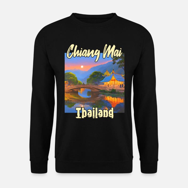 Chiang Mai Sonnenuntergang - Unisex Pullover - Schwarz