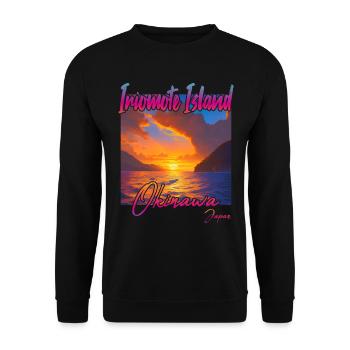 Iriomote Island Sunset in Okinawa, Japan - Unisex Pullover - Schwarz - Vorne - Alina (178cm) & Michal (187cm)