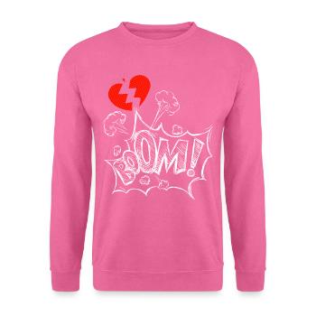 Liebeskummer, zerbrochenes-Herz, gebrochen - Unisex Pullover - Pink - Vorne