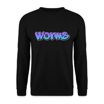 Worms - Unisex Sweatshirt - black - Front - Alina (178cm) & Michal (187cm)