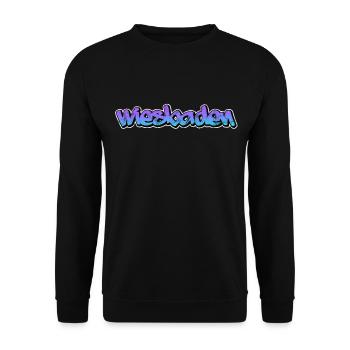 Wiesbaden - Unisex Pullover - Schwarz - Vorne - Alina (178cm) & Michal (187cm)
