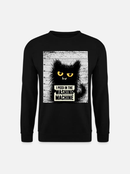Verbrecher Katze Mit Spruch Katzenliebhaber Katzen - Unisex Pullover - Schwarz