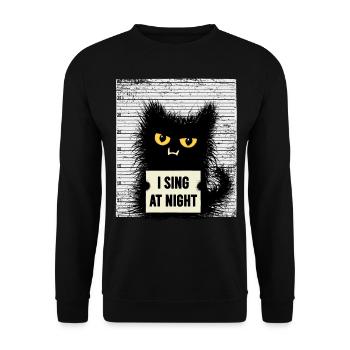 Criminal Cat Saying Funny Cat Sarcasm - Unisex Sweatshirt - black - Front - Alina (178cm) & Michal (187cm)