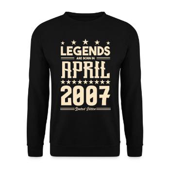 Gift Legend April 2007 gift April 2007. April - Unisex Sweatshirt - black - Front - Alina (178cm) & Michal (187cm)