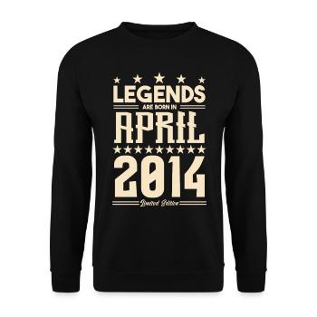 Gift Legend April 2014 gift April 2014. April - Unisex Sweatshirt - black - Front - Alina (178cm) & Michal (187cm)
