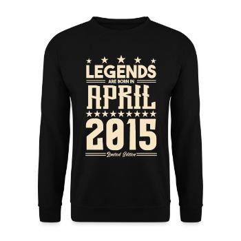 Gift Legend April 2015 gift April 2015. April - Unisex Sweatshirt - black - Front - Alina (178cm) & Michal (187cm)