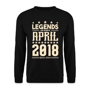 Gift Legend April 2018 gift April 2018. April - Unisex Sweatshirt - black - Front - Alina (178cm) & Michal (187cm)
