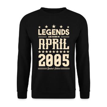 Gift Legend April 2005 gift April 2005. April - Unisex Sweatshirt - black - Front - Alina (178cm) & Michal (187cm)