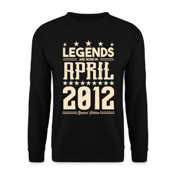 Gift Legend April 2012 gift April 2012. April - Unisex Sweatshirt - black - Front - Alina (178cm) & Michal (187cm)