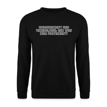 Wissenschaft - Wissenschaft und Technologie: Der - Unisex Pullover - Schwarz - Vorne - Alina (178cm) & Michal (187cm)