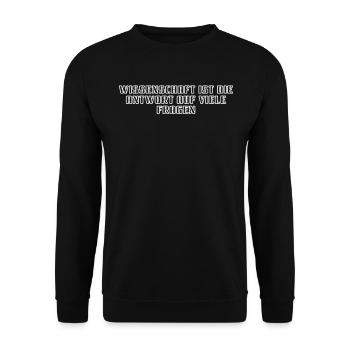 Wissenschaft - Wissenschaft ist die Antwort auf - Unisex Pullover - Schwarz - Vorne - Alina (178cm) & Michal (187cm)