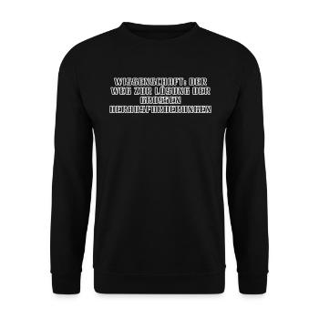 Wissenschaft - Wissenschaft: Der Weg zur Lösung - Unisex Pullover - Schwarz - Vorne - Alina (178cm) & Michal (187cm)