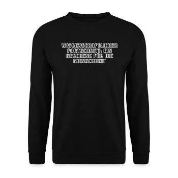 Wissenschaft - Wissenschaftlicher Fortschritt: - Unisex Pullover - Schwarz - Vorne - Alina (178cm) & Michal (187cm)