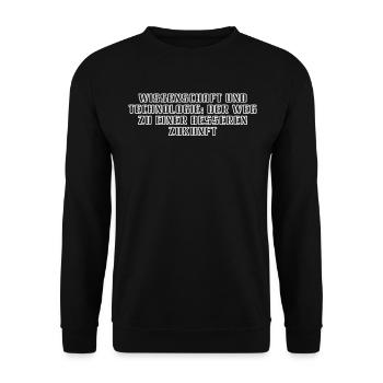 Wissenschaft - Wissenschaft und Technologie: Der - Unisex Pullover - Schwarz - Vorne - Alina (178cm) & Michal (187cm)
